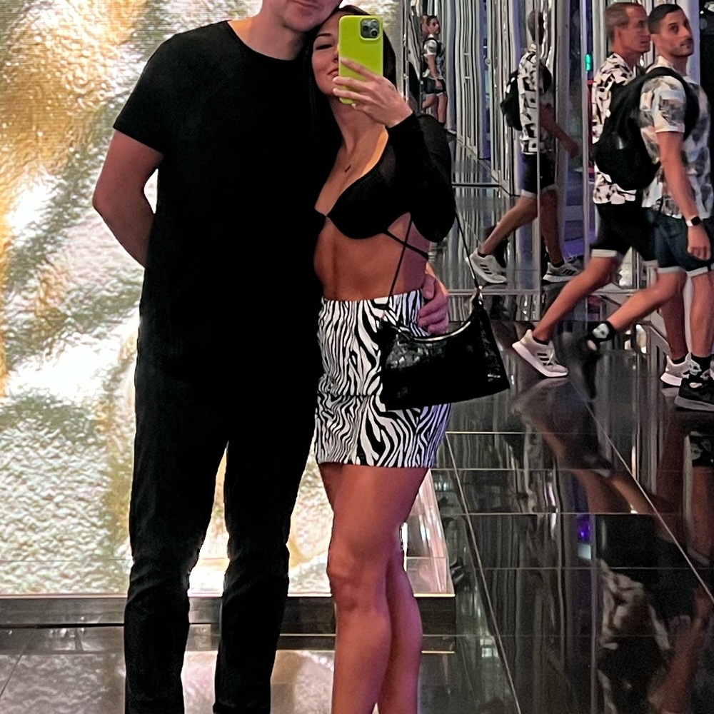 Zebra mini skirt